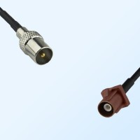 Fakra F 8011 Brown Male - DVB-T TV Male Coaxial Cable Assemblies