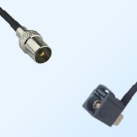 Fakra G 7031 Grey Female R/A - DVB-T TV Male Coaxial Cable Assemblies
