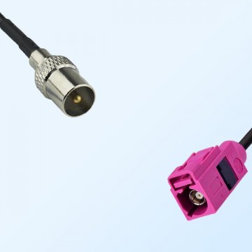 Fakra H 4003 Violet Female - DVB-T TV Male Coaxial Cable Assemblies