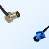 Fakra C 5005 Blue Male - DVB-T TV Male R/A Coaxial Cable Assemblies