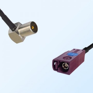 Fakra D 4004 Bordeaux Female - DVB-T TV Male R/A Cable Assemblies