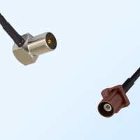 Fakra F 8011 Brown Male - DVB-T TV Male R/A Coaxial Cable Assemblies