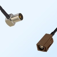 Fakra F 8011 Brown Female - DVB-T TV Male R/A Coaxial Cable Assemblies