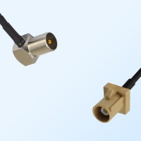 Fakra I 1001 Beige Male - DVB-T TV Male R/A Coaxial Cable Assemblies