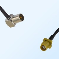 Fakra K 1027 Curry Male - DVB-T TV Male R/A Coaxial Cable Assemblies
