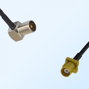 Fakra K 1027 Curry Male - DVB-T TV Male R/A Coaxial Cable Assemblies