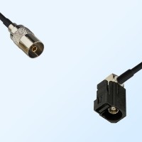 Fakra A 9005 Black Female R/A - DVB-T TV Female Cable Assemblies