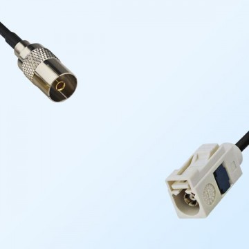 Fakra B 9001 White Female - DVB-T TV Female Coaxial Cable Assemblies