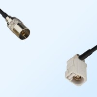 Fakra B 9001 White Female R/A - DVB-T TV Female Cable Assemblies