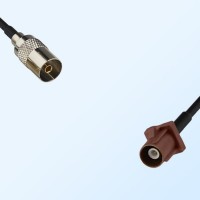 Fakra F 8011 Brown Male - DVB-T TV Female Coaxial Cable Assemblies