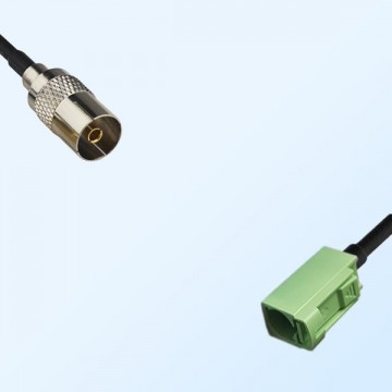 Fakra N 6019 Pastel Green Female - DVB-T TV Female Cable Assemblies