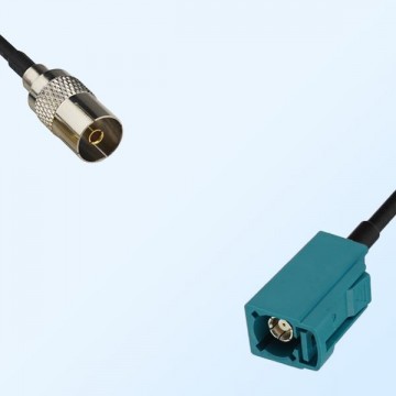 Fakra Z 5021 Water Blue Female - DVB-T TV Female Cable Assemblies