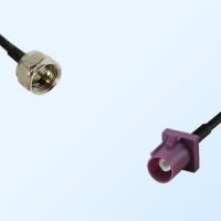 Fakra D 4004 Bordeaux Male - F Male Coaxial Cable Assemblies