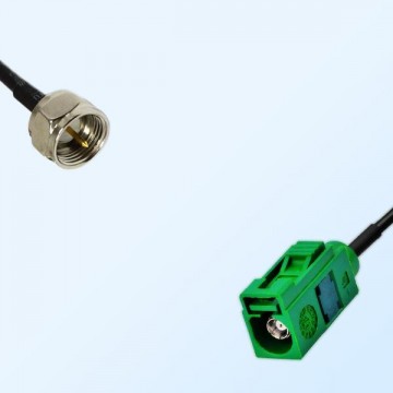 Fakra E 6002 Green Female - F Male Coaxial Cable Assemblies