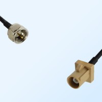 Fakra I 1001 Beige Male - F Male Coaxial Cable Assemblies