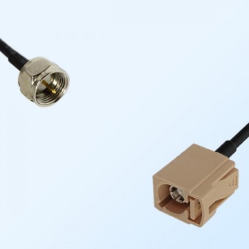Fakra I 1001 Beige Female - F Male Coaxial Cable Assemblies
