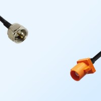 Fakra M 2003 Pastel Orange Male - F Male Coaxial Cable Assemblies