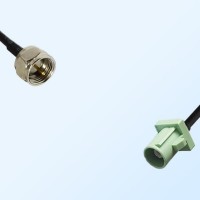 Fakra N 6019 Pastel Green Male - F Male Coaxial Cable Assemblies
