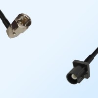 Fakra A 9005 Black Male - F Male Right Angle Coaxial Cable Assemblies