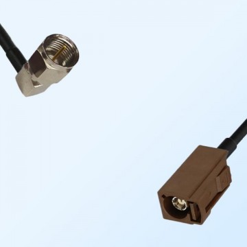 Fakra F 8011 Brown Female - F Male R/A Coaxial Cable Assemblies