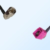 Fakra H 4003 Violet Female R/A - F Male R/A Coaxial Cable Assemblies