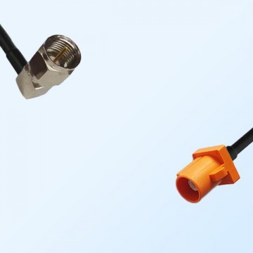 Fakra M 2003 Pastel Orange Male - F Male R/A Coaxial Cable Assemblies