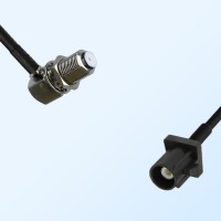Fakra A 9005 Black Male - F Bulkhead Female R/A Cable Assemblies