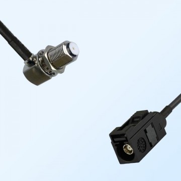 Fakra A 9005 Black Female - F Bulkhead Female R/A Cable Assemblies