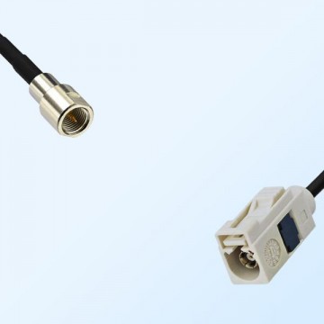 Fakra B 9001 White Female - FME Male Coaxial Cable Assemblies