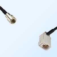 Fakra B 9001 White Female R/A - FME Male Coaxial Cable Assemblies