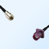 Fakra D 4004 Bordeaux Male - FME Male Coaxial Cable Assemblies