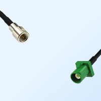 Fakra E 6002 Green Male - FME Male Coaxial Cable Assemblies