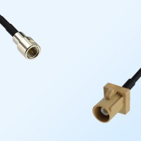 Fakra I 1001 Beige Male - FME Male Coaxial Cable Assemblies