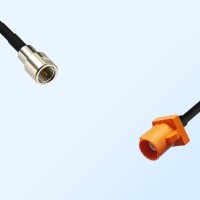 Fakra M 2003 Pastel Orange Male - FME Male Coaxial Cable Assemblies