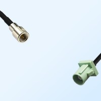 Fakra N 6019 Pastel Green Male - FME Male Coaxial Cable Assemblies