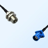 Fakra C 5005 Blue Male - FME Bulkhead Male Coaxial Cable Assemblies