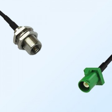 Fakra E 6002 Green Male - FME Bulkhead Male Coaxial Cable Assemblies