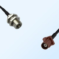 Fakra F 8011 Brown Male - FME Bulkhead Male Coaxial Cable Assemblies