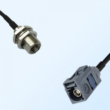 Fakra G 7031 Grey Female - FME Bulkhead Male Coaxial Cable Assemblies