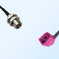 Fakra H 4003 Violet Female R/A - FME Bulkhead Male Cable Assemblies