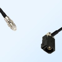 Fakra A 9005 Black Female R/A - FME Female Coaxial Cable Assemblies