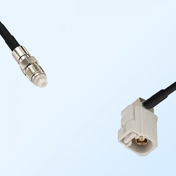 Fakra B 9001 White Female R/A - FME Female Coaxial Cable Assemblies