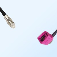 Fakra H 4003 Violet Female R/A - FME Female Coaxial Cable Assemblies