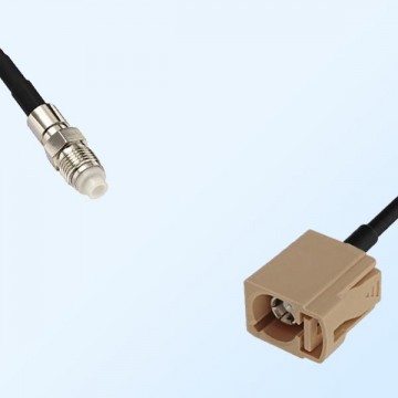 Fakra I 1001 Beige Female - FME Female Coaxial Cable Assemblies