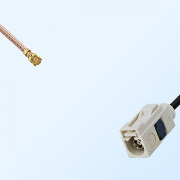 IPEX Female R/A - Fakra B 9001 White Female Coaxial Cable Assemblies