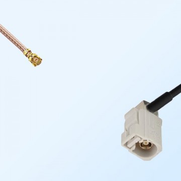 IPEX Female R/A - Fakra B 9001 White Female R/A Cable Assemblies