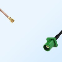 IPEX Female R/A - Fakra E 6002 Green Male Coaxial Cable Assemblies