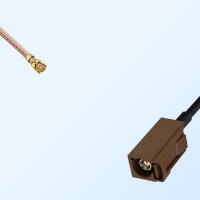 IPEX Female R/A - Fakra F 8011 Brown Female Coaxial Cable Assemblies