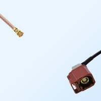 IPEX Female R/A - Fakra F 8011 Brown Female R/A Cable Assemblies