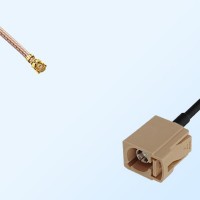 IPEX Female R/A - Fakra I 1001 Beige Female Coaxial Cable Assemblies